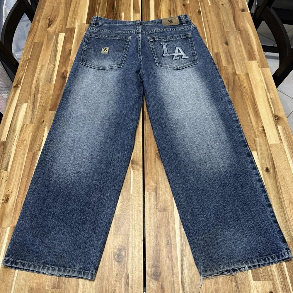 Vintage Victorious Jeans Mens 36x30 LA Dodgers‎ Baggy Hip Hop Streetwear Y2K